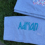 Custom embroidered blanket