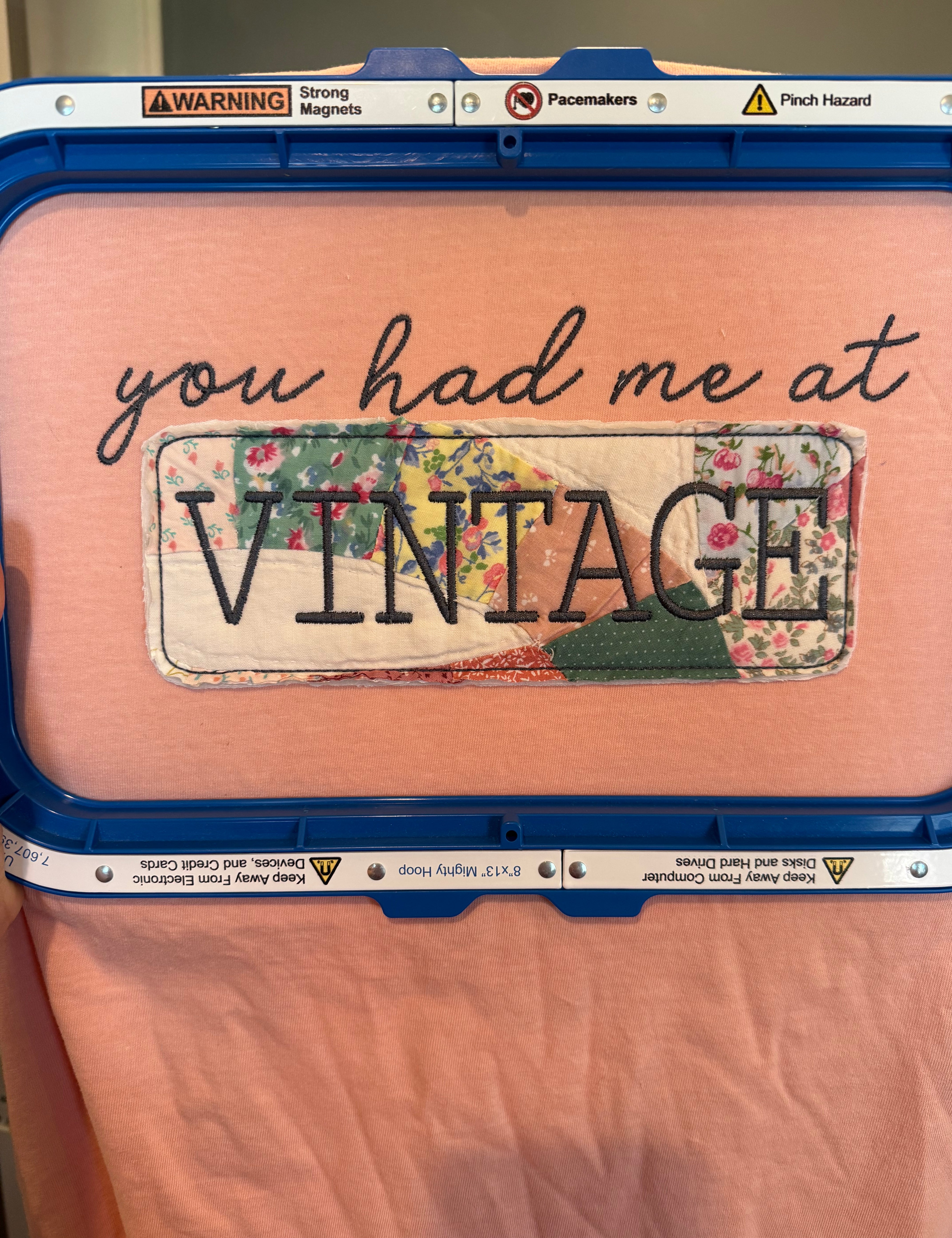 Vintage applique tshirt : vintage quilt