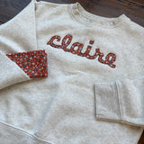 Fall name applique sweatshirt custom