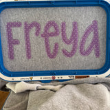 Custom embroidered blanket