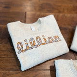 Fall name applique sweatshirt custom