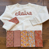 Fall name applique sweatshirt custom