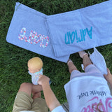 Custom embroidered blanket