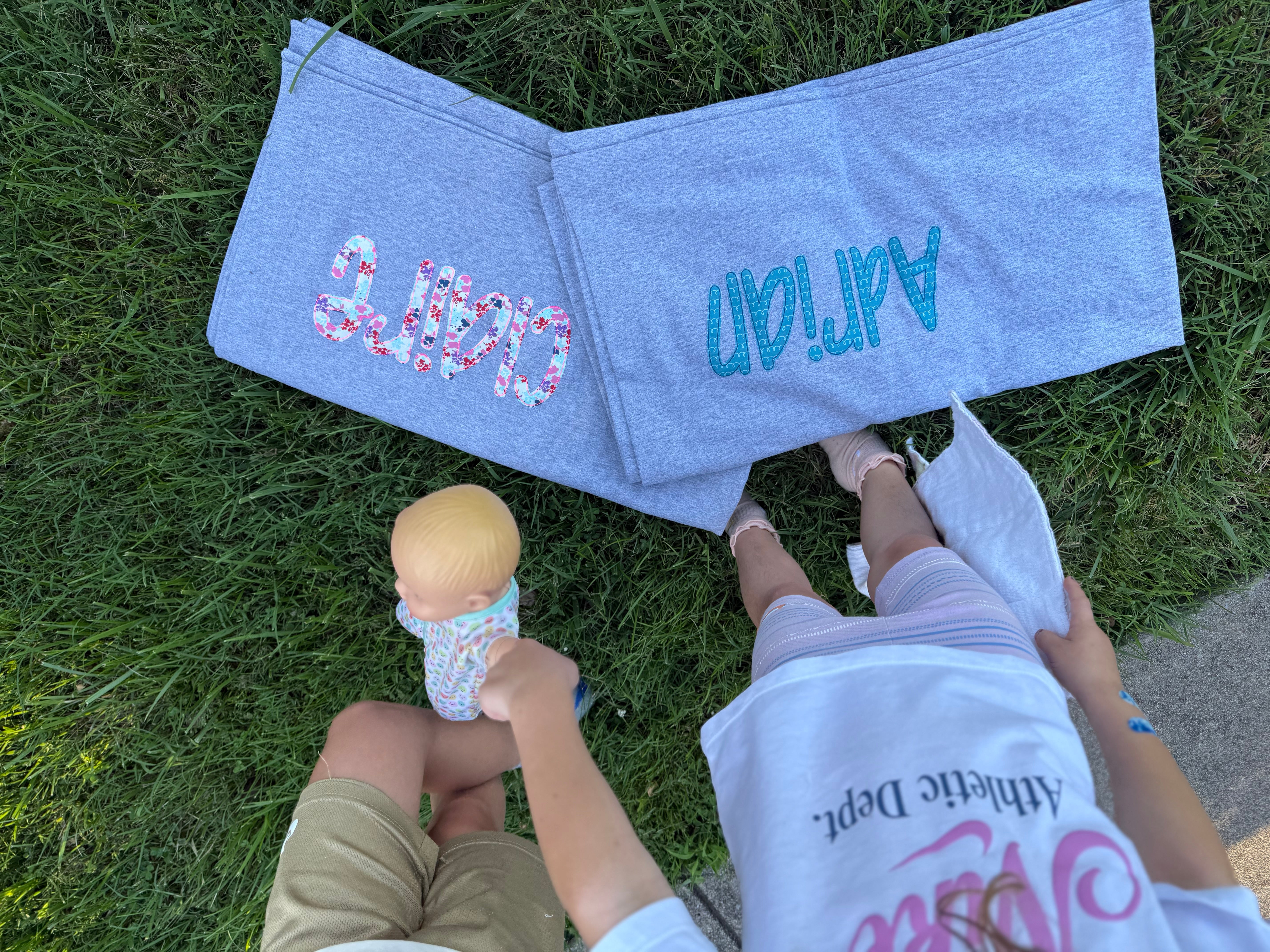 Custom embroidered blanket