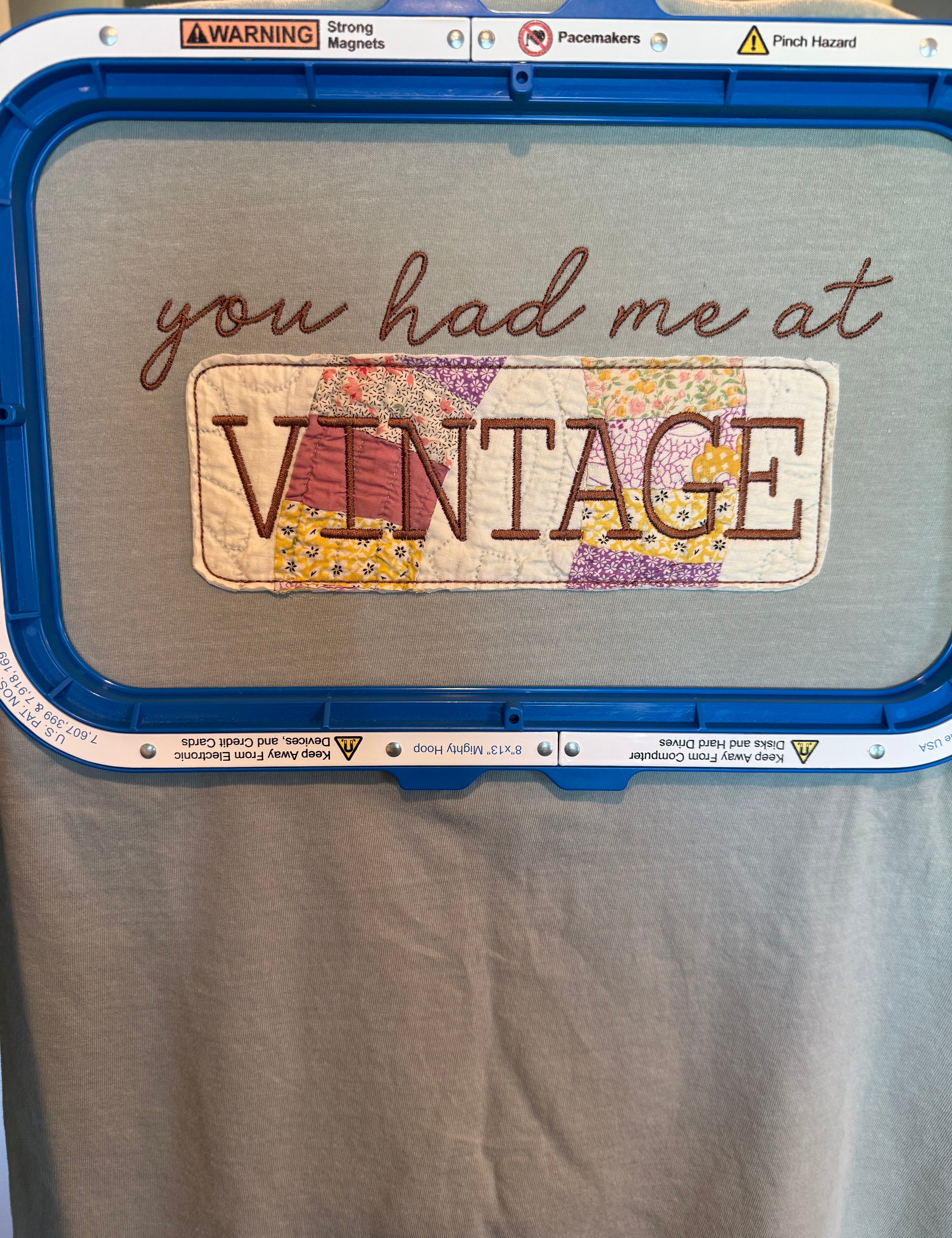 Vintage applique tshirt : vintage quilt