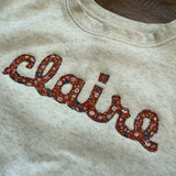 Fall name applique sweatshirt custom