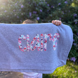 Custom embroidered blanket