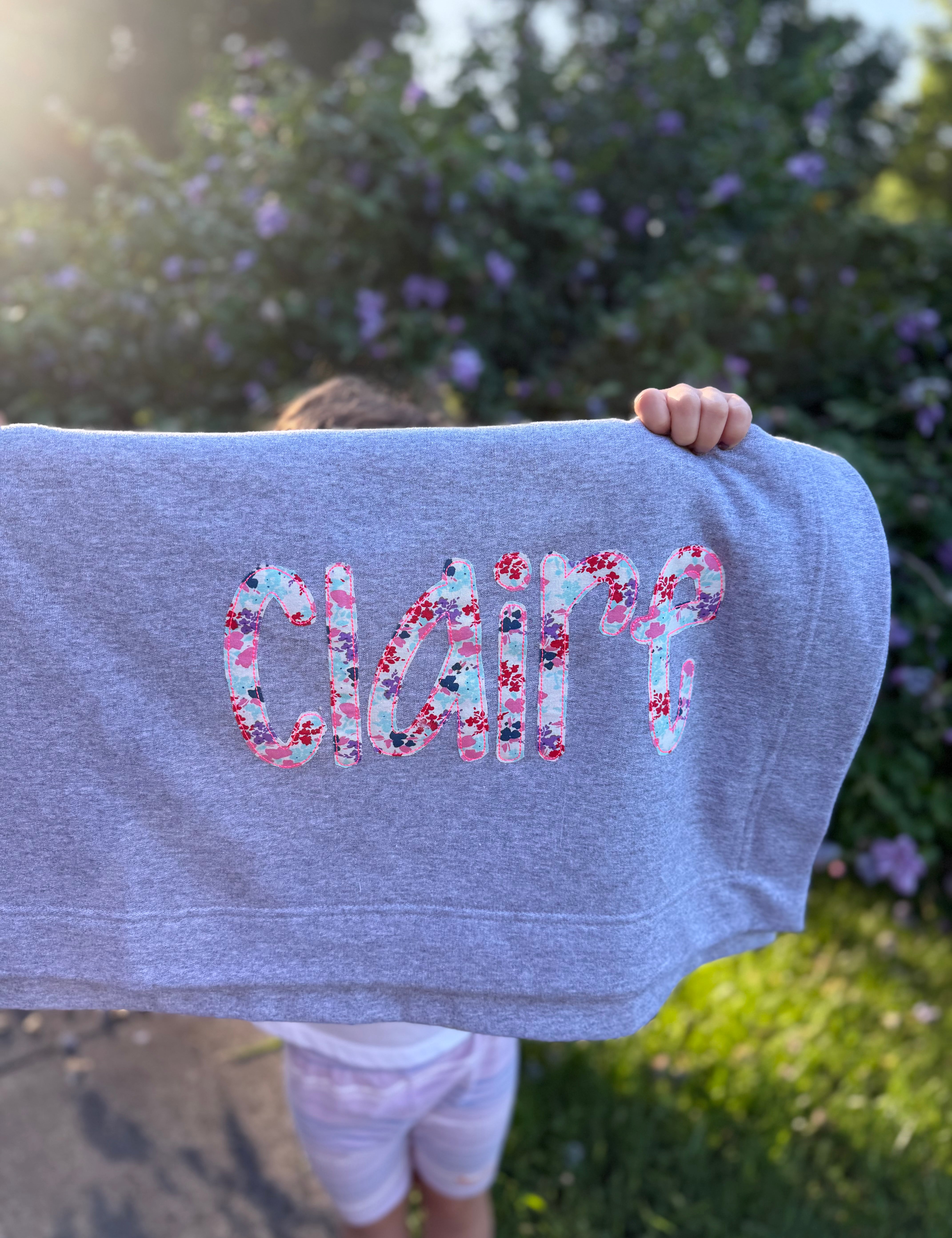 Custom embroidered blanket