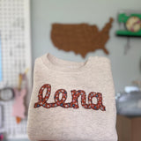 Fall name applique sweatshirt custom