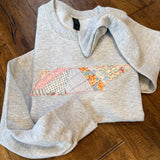State appliqué sweatshirt