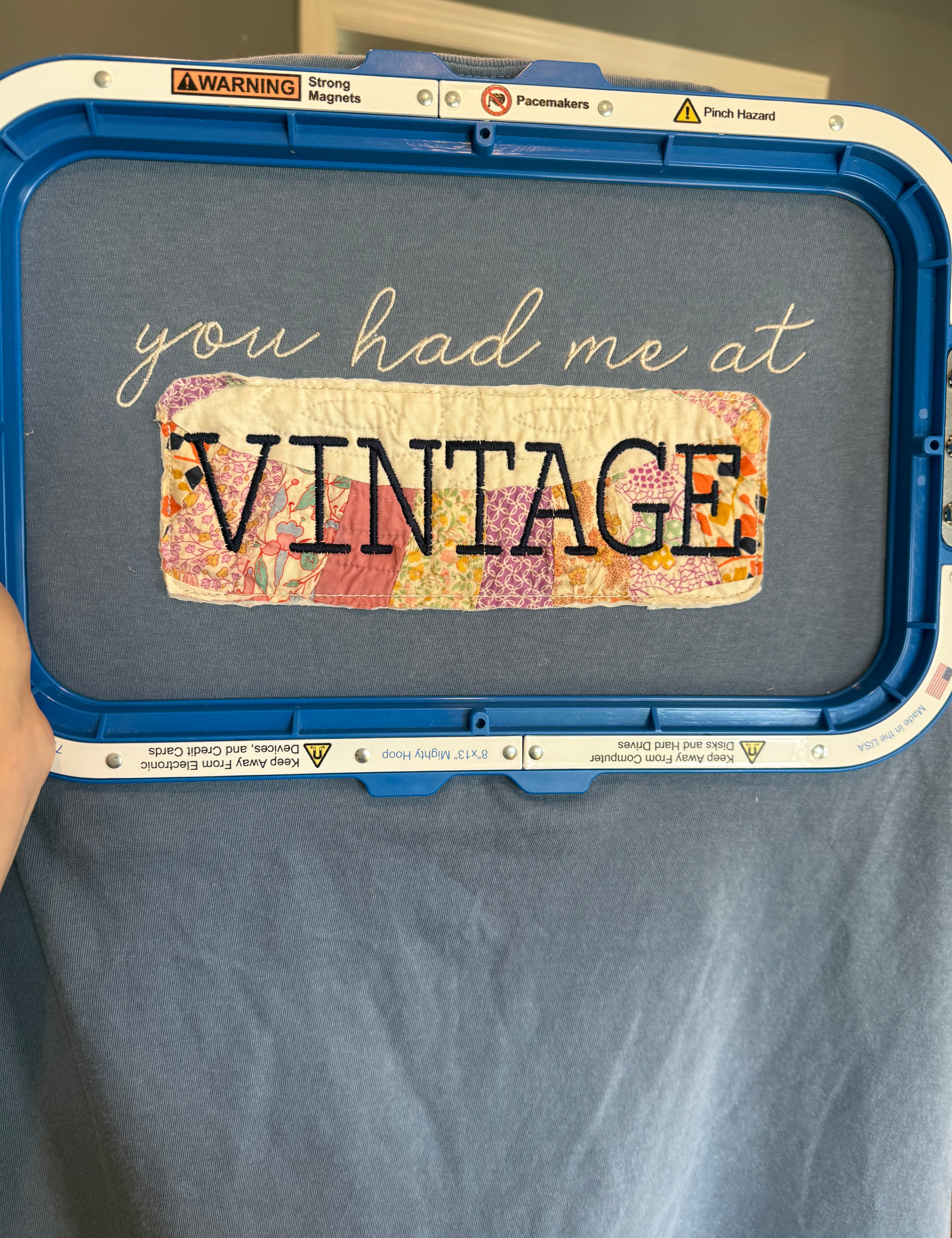 Vintage applique tshirt : vintage quilt